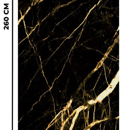 Gold Schwarz- Wandpaneel PVC - Marmoroptik - 260cm*122cm