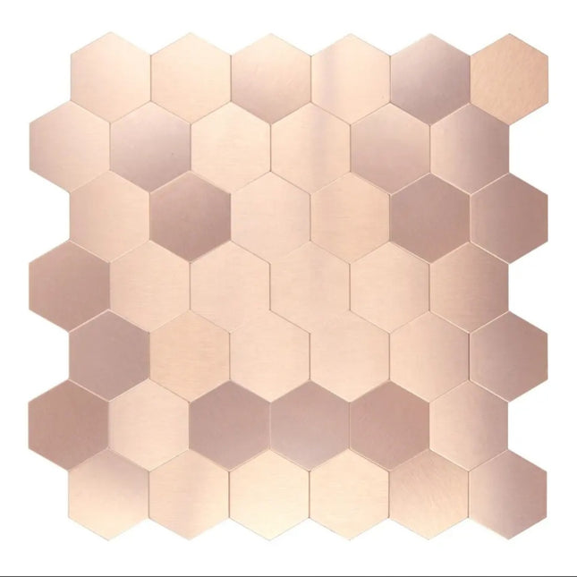 Selbstklebende Mosaik -Hexagon Rose Gold – 29,4x31x0,4cm