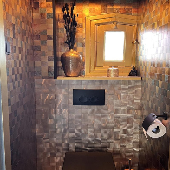 Selbstklebende Mosaik -Quatro Gold Palladium XL- 30,5x30,5x0,4cm