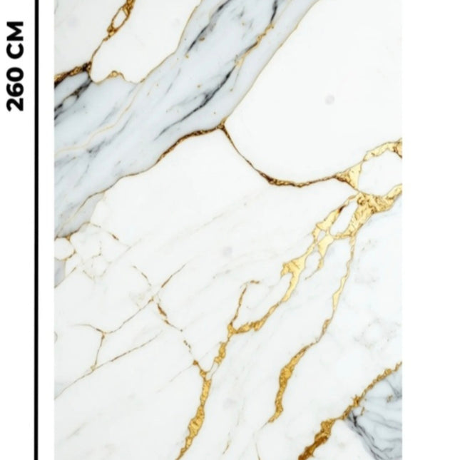 Gold Weiß- Wandpaneel PVC - Marmoroptik  260cm*122cm