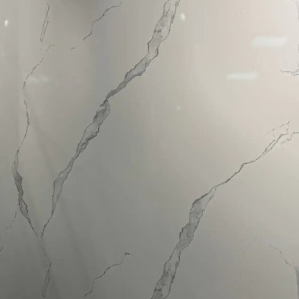 Wandpaneel PVC - Marmoroptik - 260cm*122cm- Weiß Calacatta