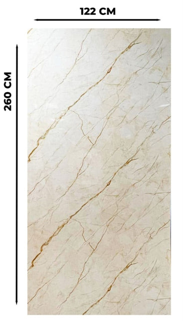 Wandpaneel PVC- Marmoroptik - 260cm*122cm - Beige