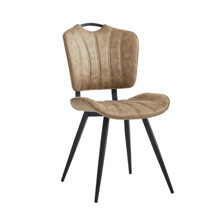 2 Esszimmerstuhl - Rondo-Beige - Mikrofaser