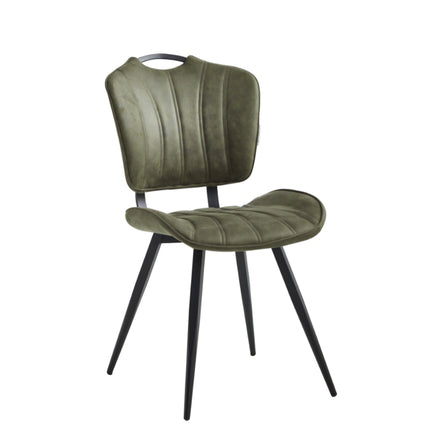 2 Esszimmerstuhl - Rondo-Grün - Mikrofaser