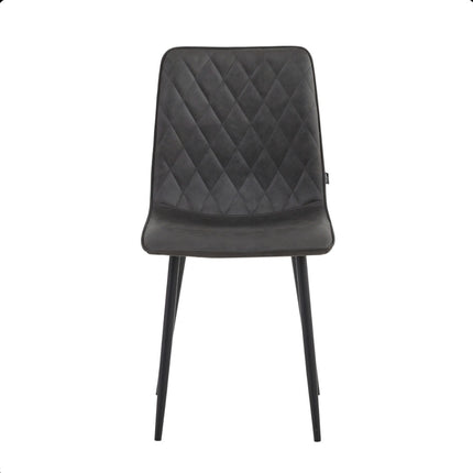 2 Esszimmerstuhl - Elise -D.Grau - Mikrofaser