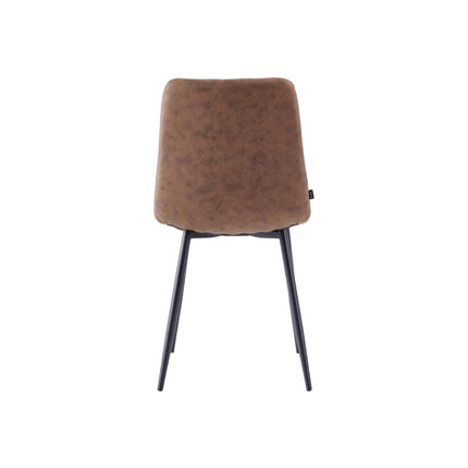 2 Esszimmerstuhl - Elise - Cognac - Mikrofaser