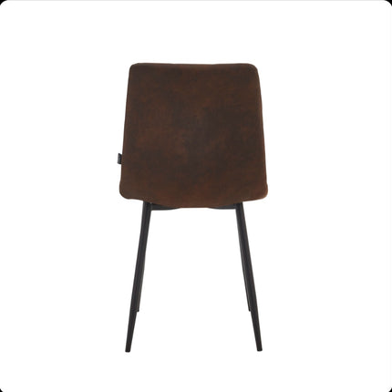 2 Esszimmerstuhl - Senny - Braun - Mikrofaser