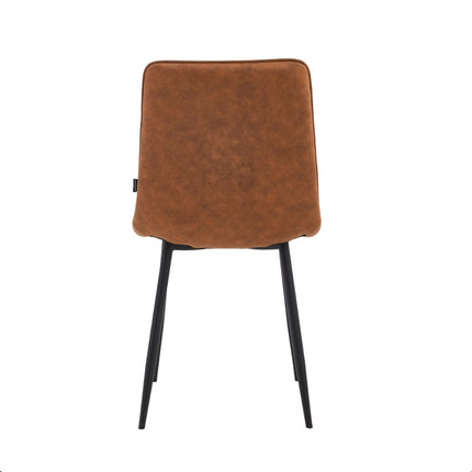 2 Esszimmerstuhl - Senny - Cognac - Mikrofaser