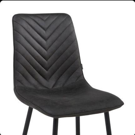 2 Esszimmerstuhl - Senny - D.Grau - Mikrofaser