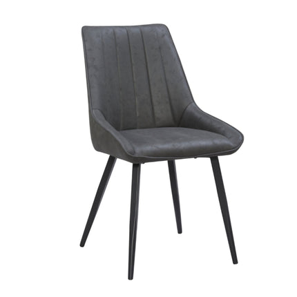 2 Esszimmerstuhl - Skandi -Anthrazit - Mikrofaser