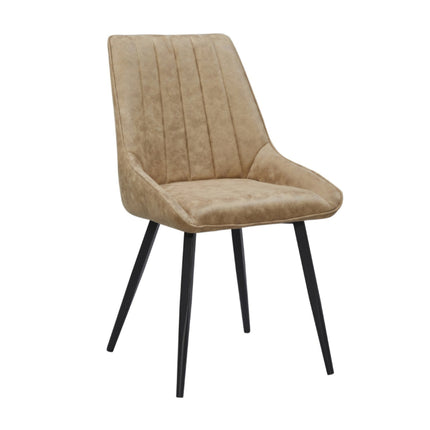 2 Esszimmerstuhl - Skandi -Beige - Mikrofaser