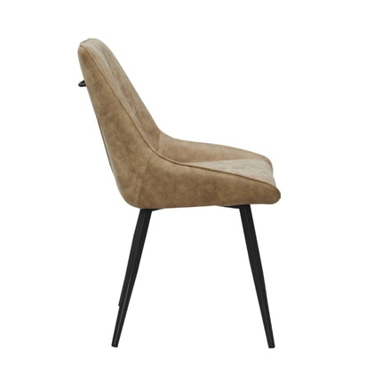 2 Esszimmerstuhl - Skandi -Beige - Mikrofaser