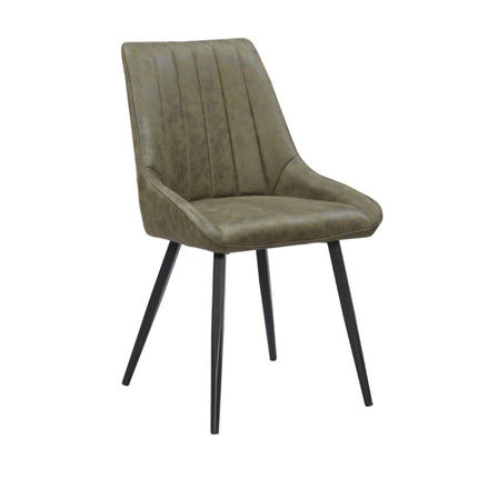 2 Esszimmerstuhl - Skandi -Grün - Mikrofaser