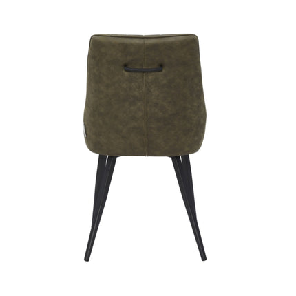 2 Esszimmerstuhl - Skandi -Grün - Mikrofaser