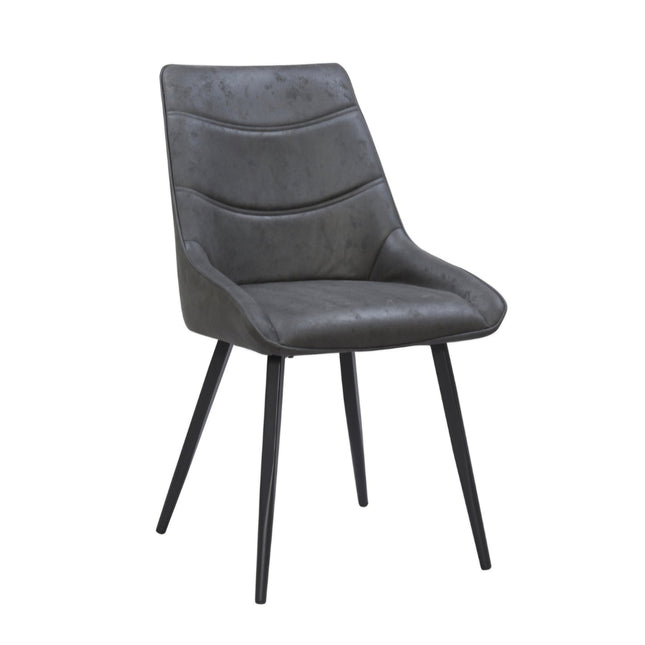 2 Esszimmerstuhl - Sven -Anthrazit - Mikrofaser