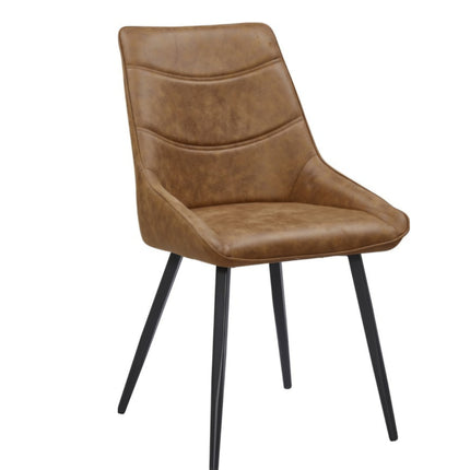 2 Esszimmerstuhl - Sven -Cognac - Mikrofaser