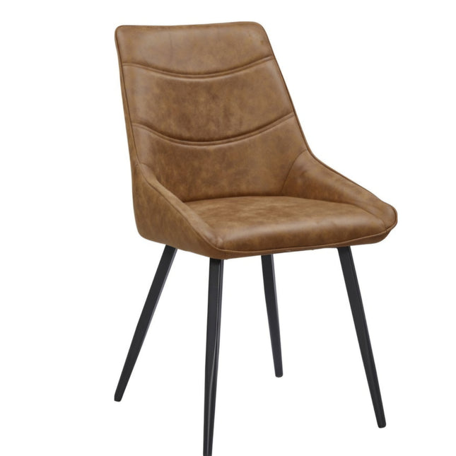 2 Esszimmerstuhl - Sven -Cognac - Mikrofaser
