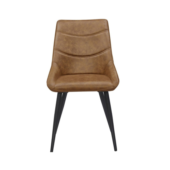 2 Esszimmerstuhl - Sven -Cognac - Mikrofaser