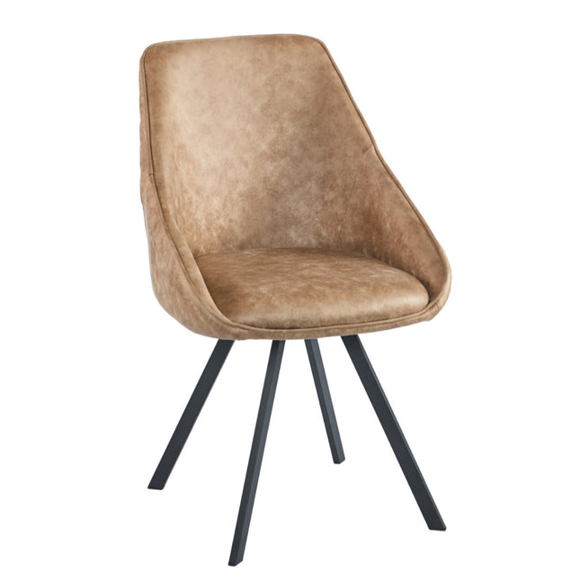 2 Esszimmerstuhl - Twisty-Beige - Mikrofaser