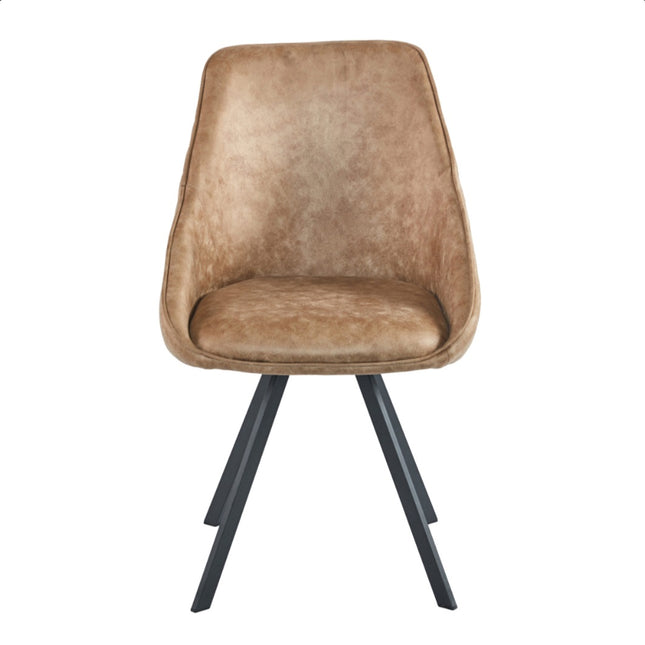 2 Esszimmerstuhl - Twisty-Beige - Mikrofaser