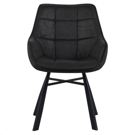 2 Esszimmerstuhl - Lenny -Anthrazit - Mikrofaser