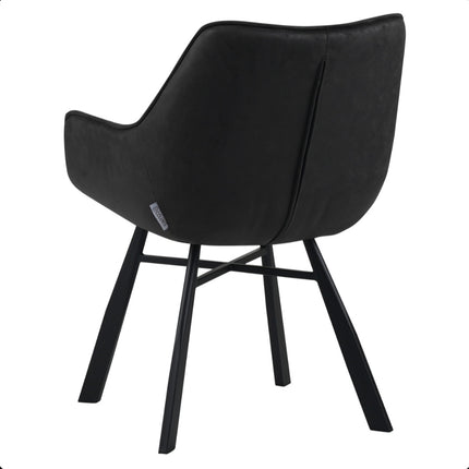 2 Esszimmerstuhl - Lenny -Anthrazit - Mikrofaser