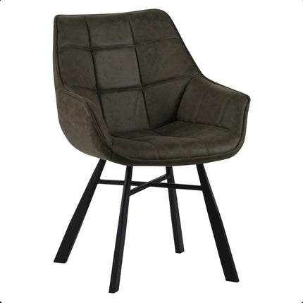 2 Esszimmerstuhl - Lenny -Grün - Mikrofaser