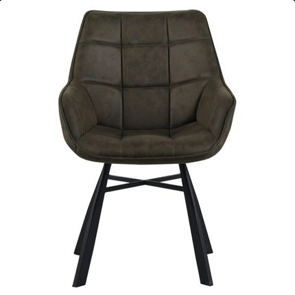 2 Esszimmerstuhl - Lenny -Grün - Mikrofaser