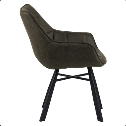 2 Esszimmerstuhl - Lenny -Grün - Mikrofaser