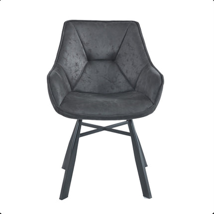 2 Esszimmerstuhl - Solido -Anthrazit - Mikrofaser