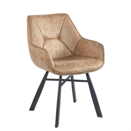 2 Esszimmerstuhl - Solido -Beige - Mikrofaser