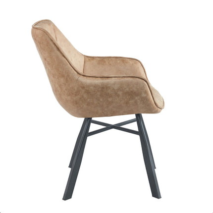 2 Esszimmerstuhl - Solido -Beige - Mikrofaser