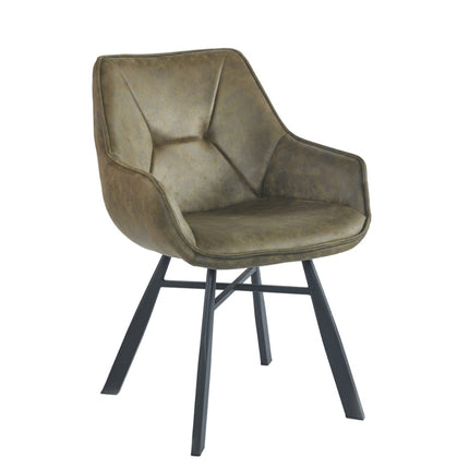 2 Esszimmerstuhl - Solido -Grün - Mikrofaser