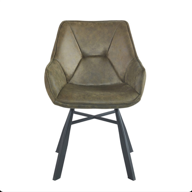 2 Esszimmerstuhl - Solido -Grün - Mikrofaser