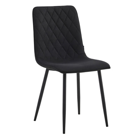 2 Esszimmerstuhl - Elise - Schwarz - Fabb Velvet