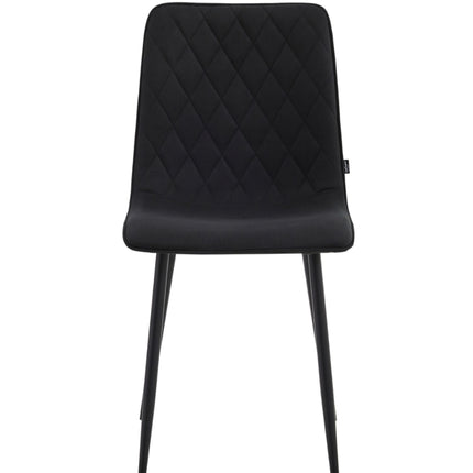 2 Esszimmerstuhl - Elise - Schwarz - Fabb Velvet