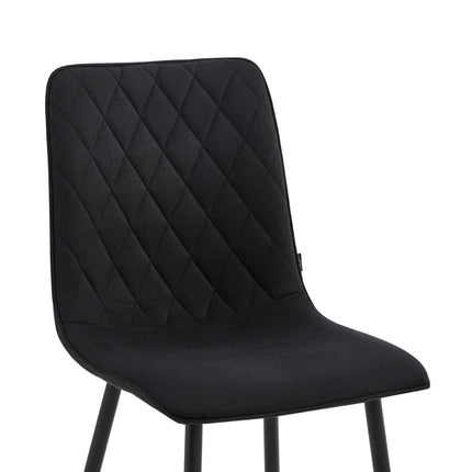 2 Esszimmerstuhl - Elise - Schwarz - Fabb Velvet