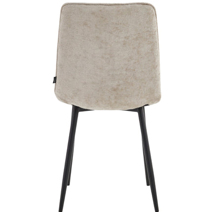 2 Esszimmerstuhl - Elise - Champagne - Chenille Stoff