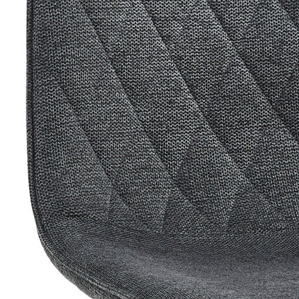 2 Esszimmerstuhl - Elise - Dunkel Grau - Leinenstoff