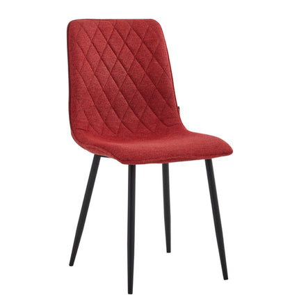 2 Esszimmerstuhl - Elise - Bordeaux - Leinenstoff