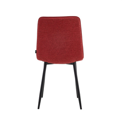 2 Esszimmerstuhl - Elise - Bordeaux - Leinenstoff