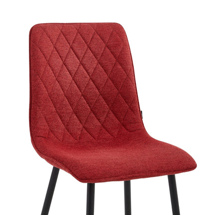 2 Esszimmerstuhl - Elise - Bordeaux - Leinenstoff