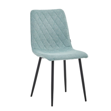 2 Esszimmerstuhl - Elise - Türkis - Leinenstoff