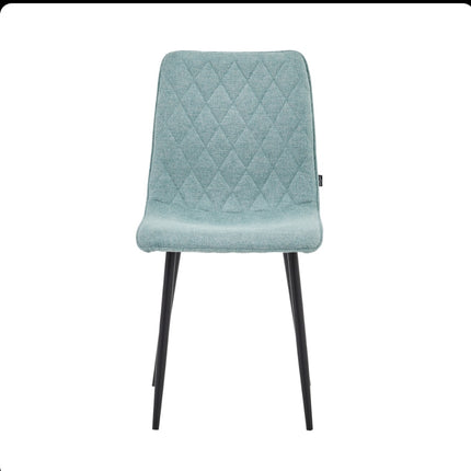 2 Esszimmerstuhl - Elise - Türkis - Leinenstoff