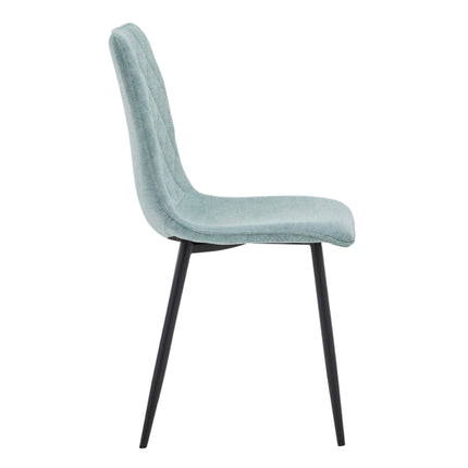 2 Esszimmerstuhl - Elise - Türkis - Leinenstoff