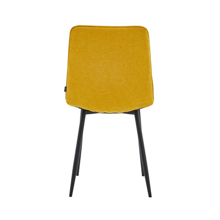 2 Esszimmerstuhl - Elise - Ockergelb - Leinenstoff