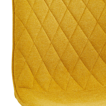 2 Esszimmerstuhl - Elise - Ockergelb - Leinenstoff