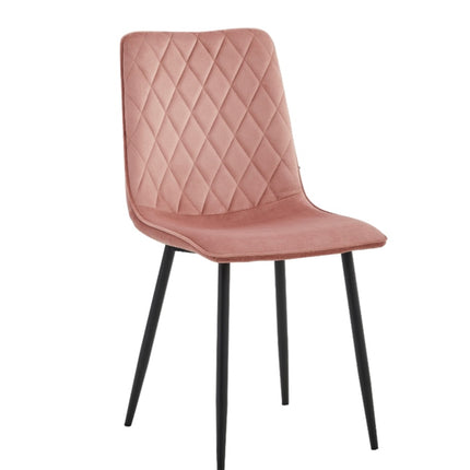 2 Esszimmerstuhl - Elise - Rosa - Samt