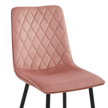 2 Esszimmerstuhl - Elise - Rosa - Samt