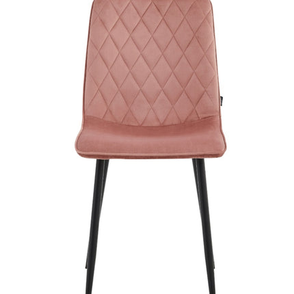 2 Esszimmerstuhl - Elise - Rosa - Samt